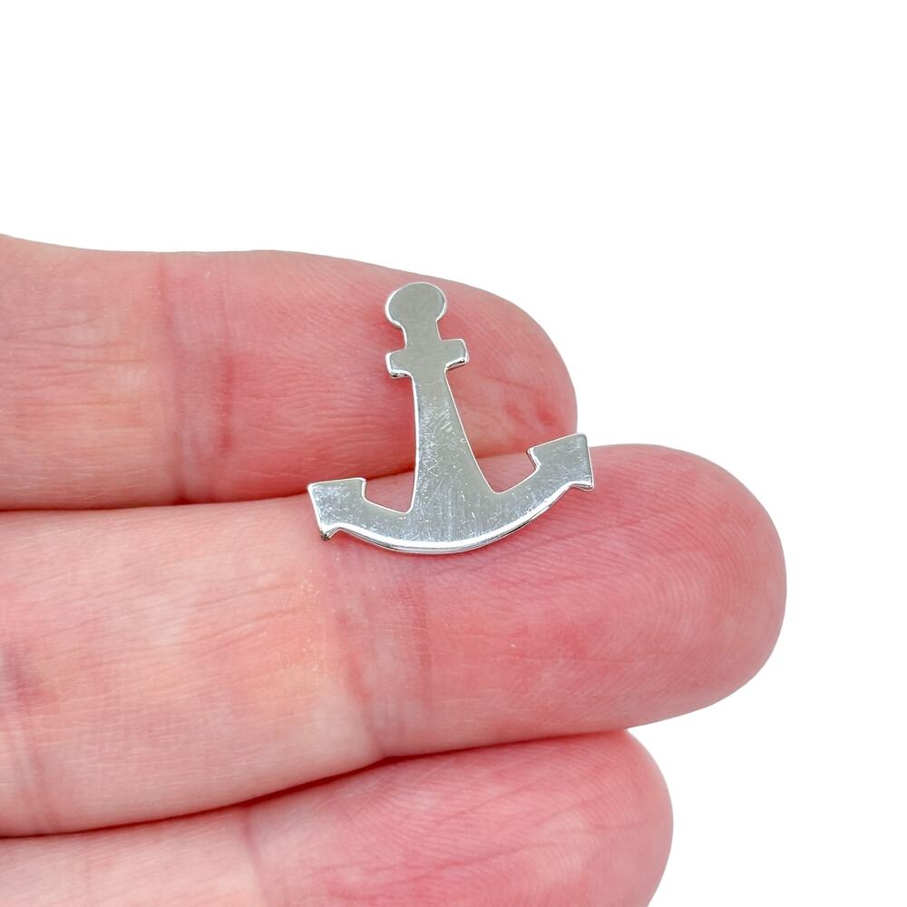 Estate Sterling Silver 925 Nautical Anchor Tie Tack Pin